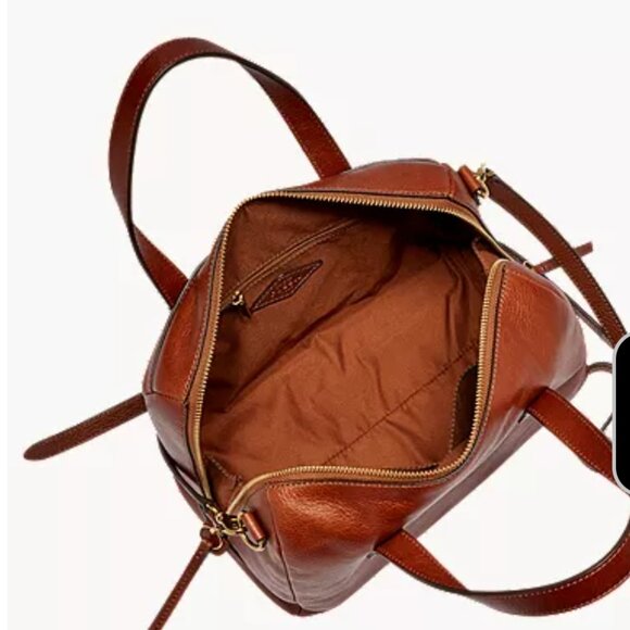 Fossil Sydney Satchel Medium Brown - Picture 3 of 9